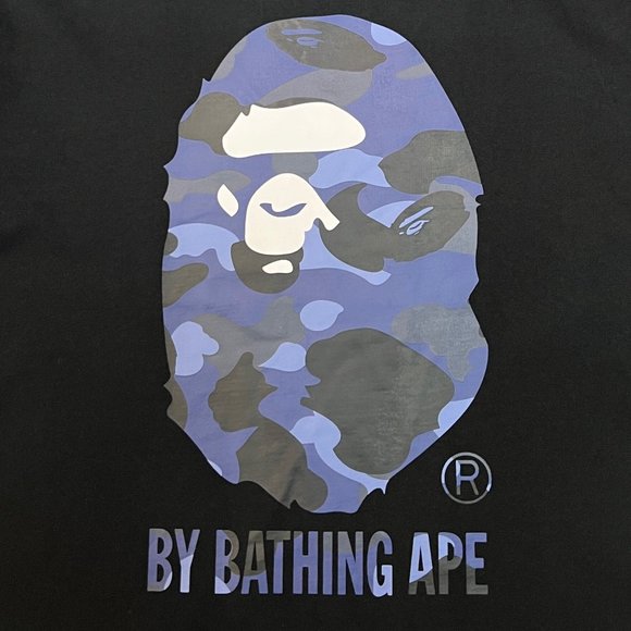 BAPE Ape Man Letter Printing Short Sleeve T-shirt with Large Ape Man Letter Graf - Picture 2 of 5